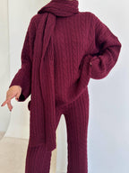 Ensemble Torsadée avec Écharpe