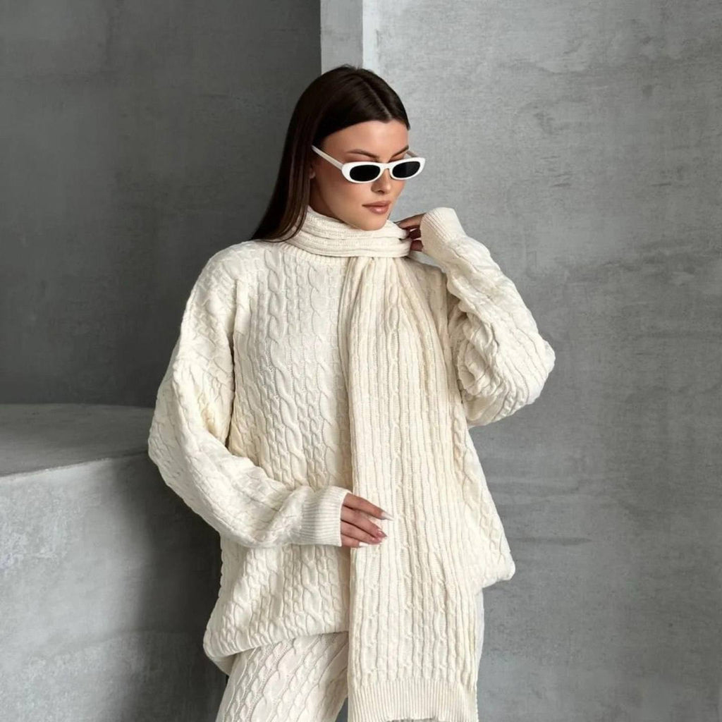 Ensemble Torsadée avec Écharpe