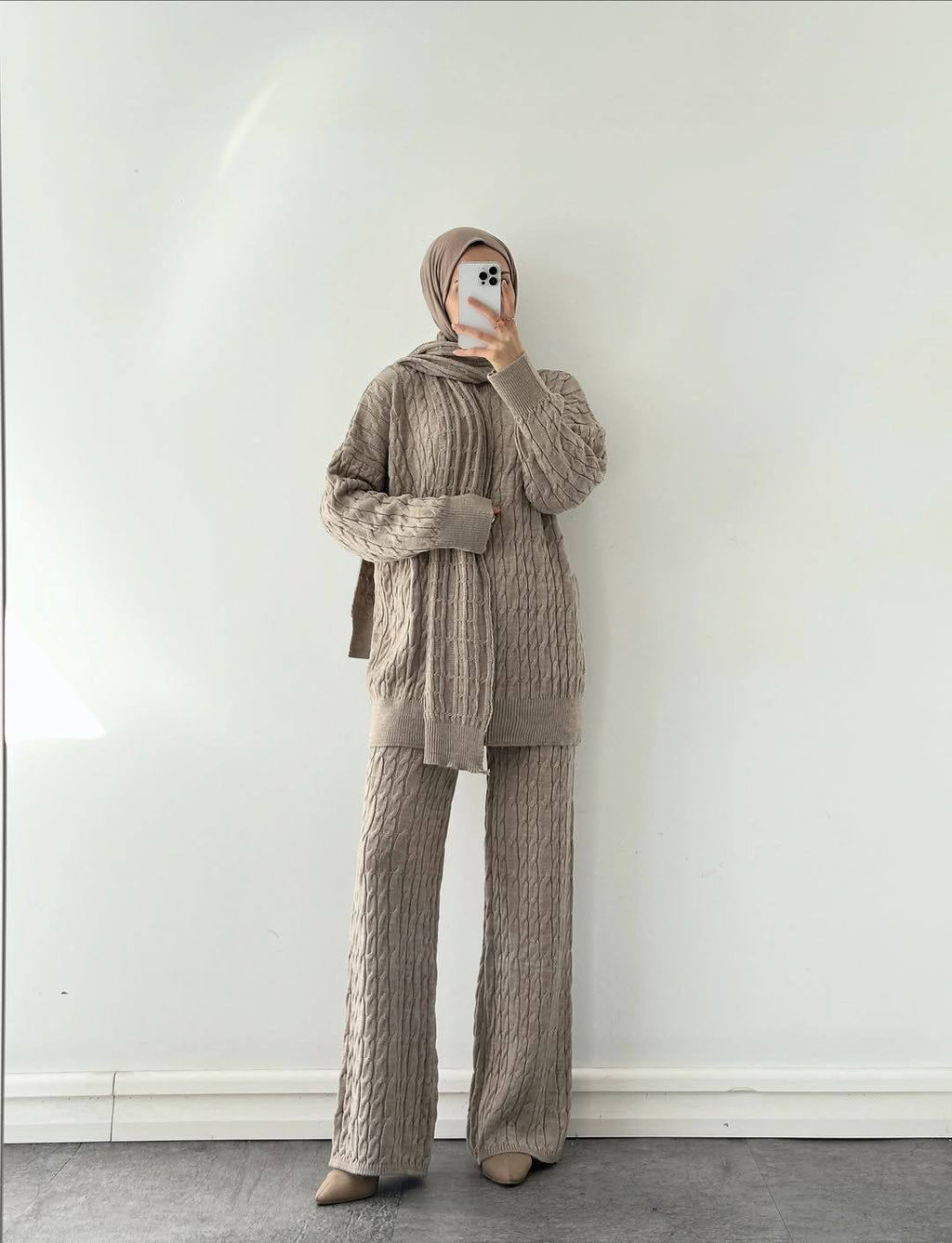 Ensemble Torsadée avec Écharpe